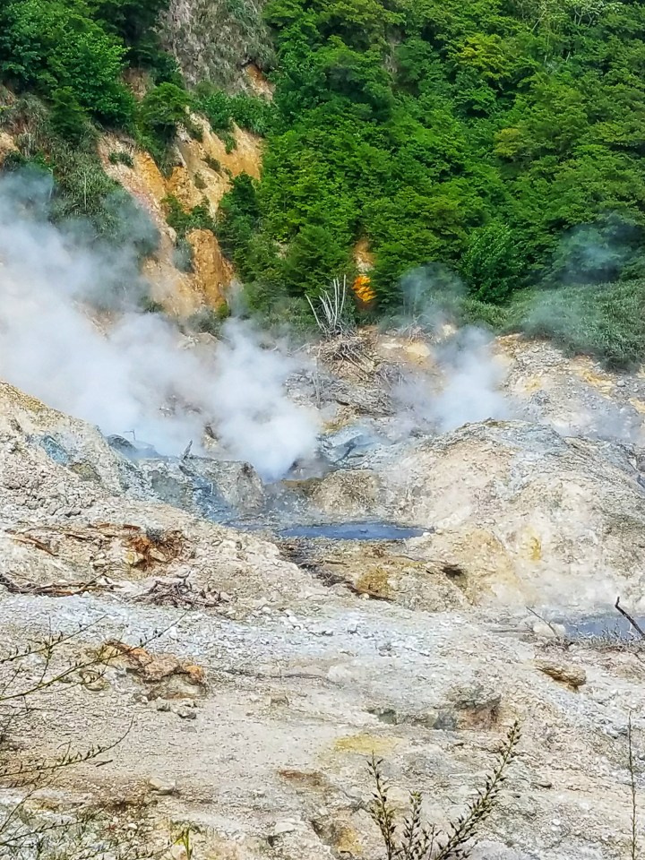 The sulfur springs in Soufriere