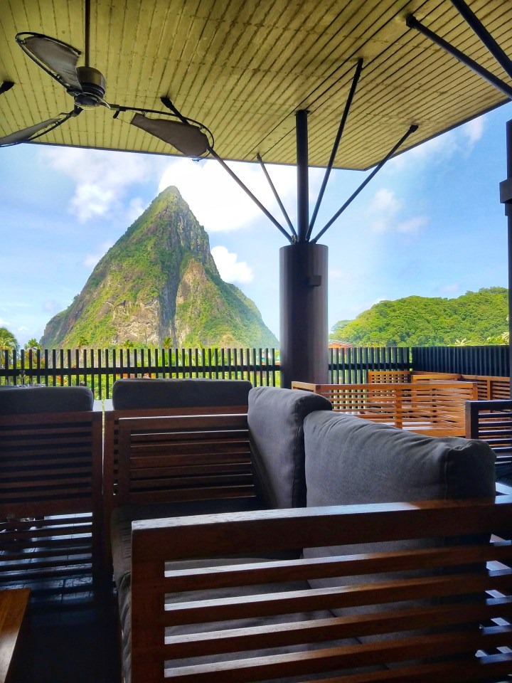 View of the Pitons in Soufriere
