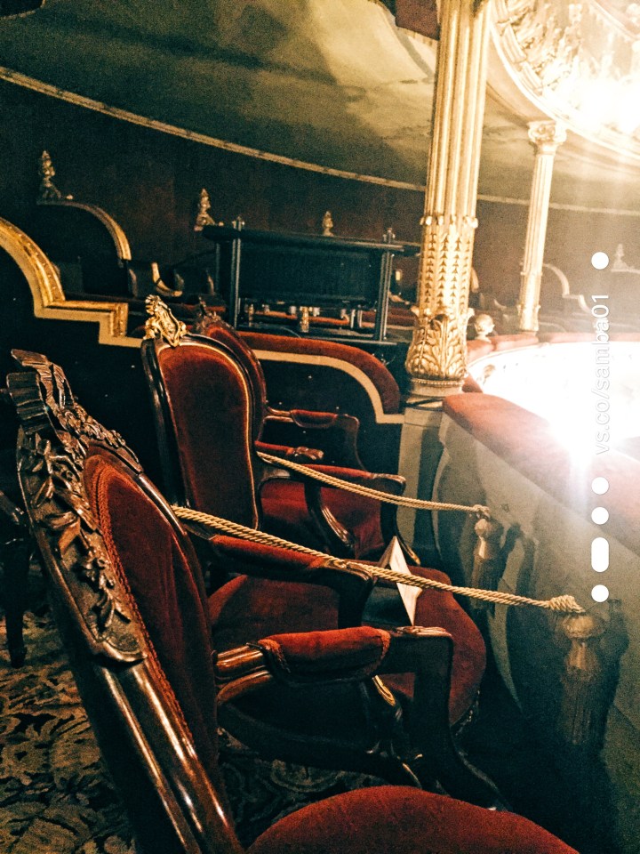 A theater seat reserved for the President of Costa Rica