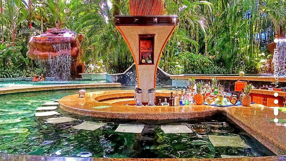A pool bar at Baldi Hot Springs Resort in Jaco