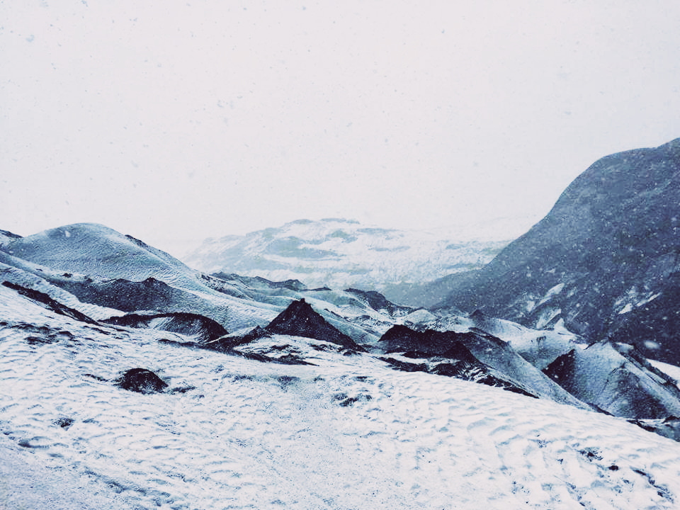 Views from a climb in Solheimajokull in Iceland
