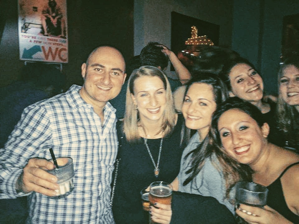 A group of people at a bar in Iceland