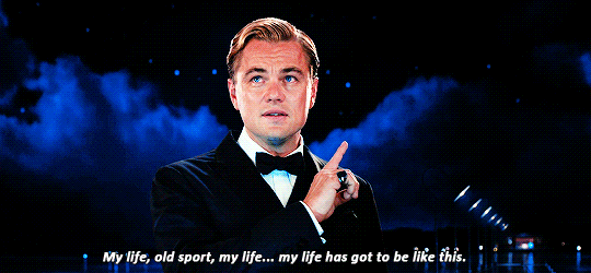 Leonardo DiCaprio as Gatsby in the Great Gatsby 2013 film