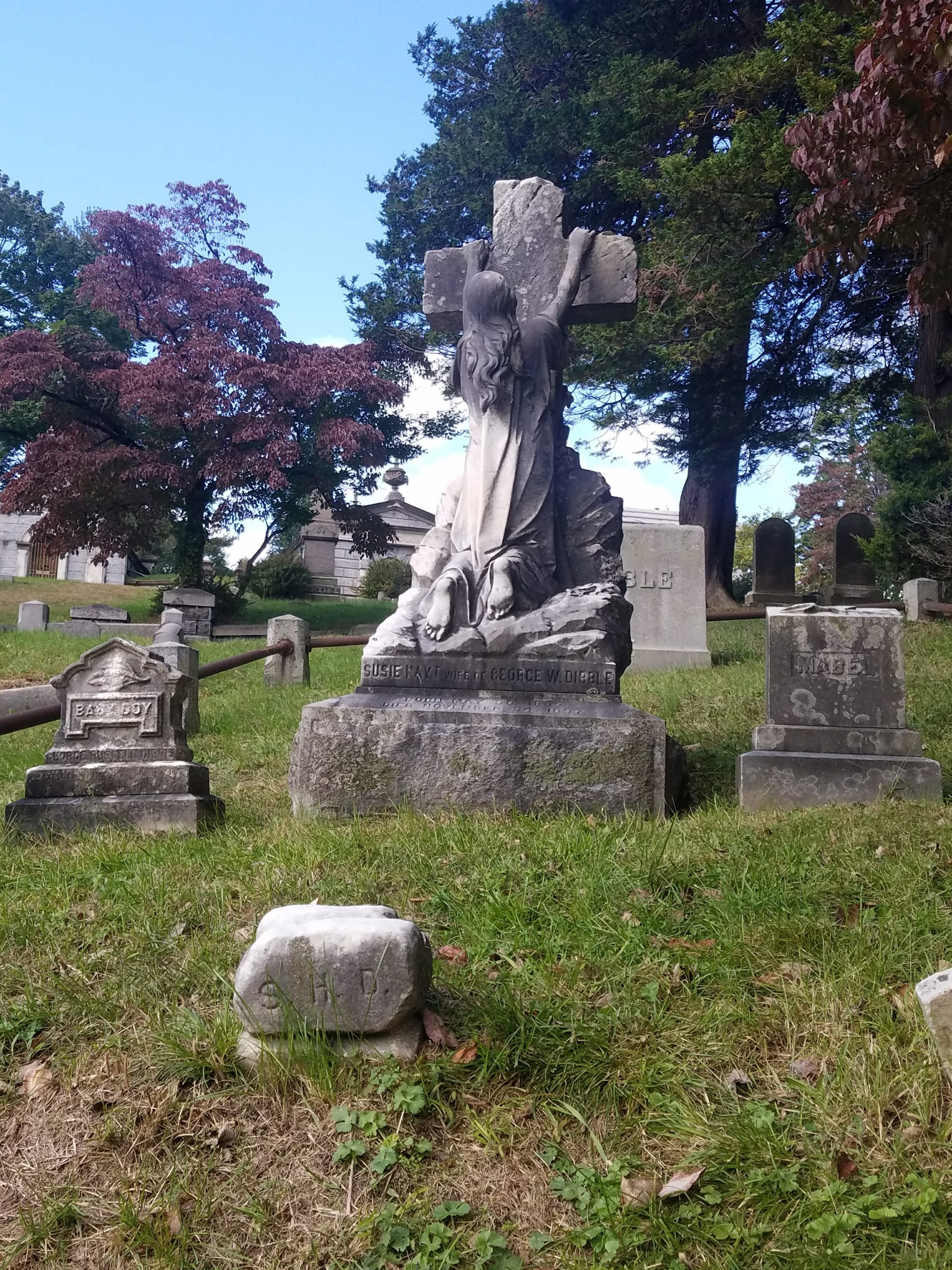 Carved tombs in Sleepy Hollow