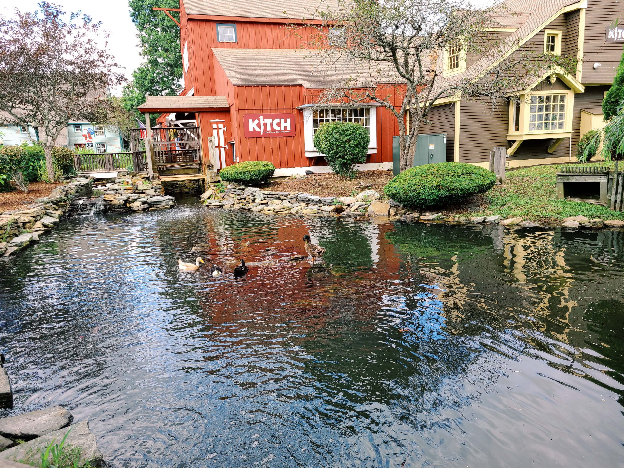 A photo of a small village in Mystic, Connecticut