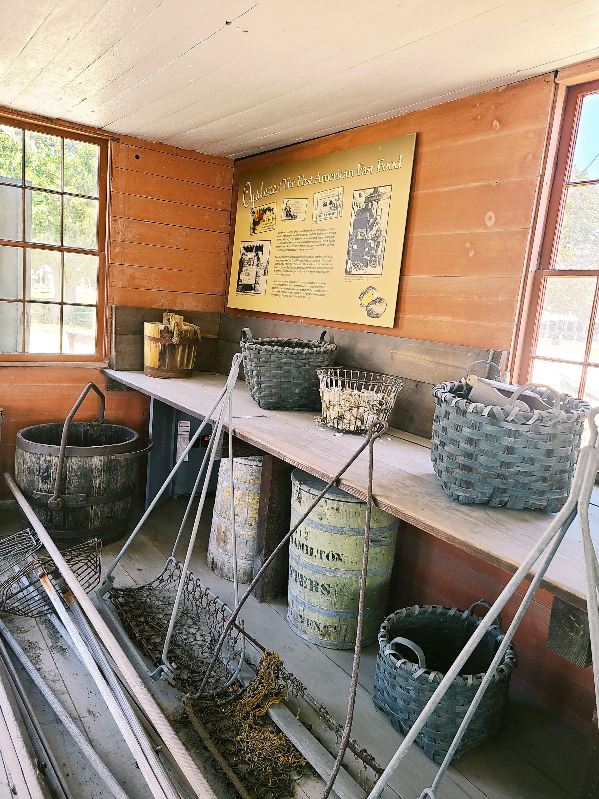 Artifacts on display at the Seaport Museum in Mystic, Connecticut