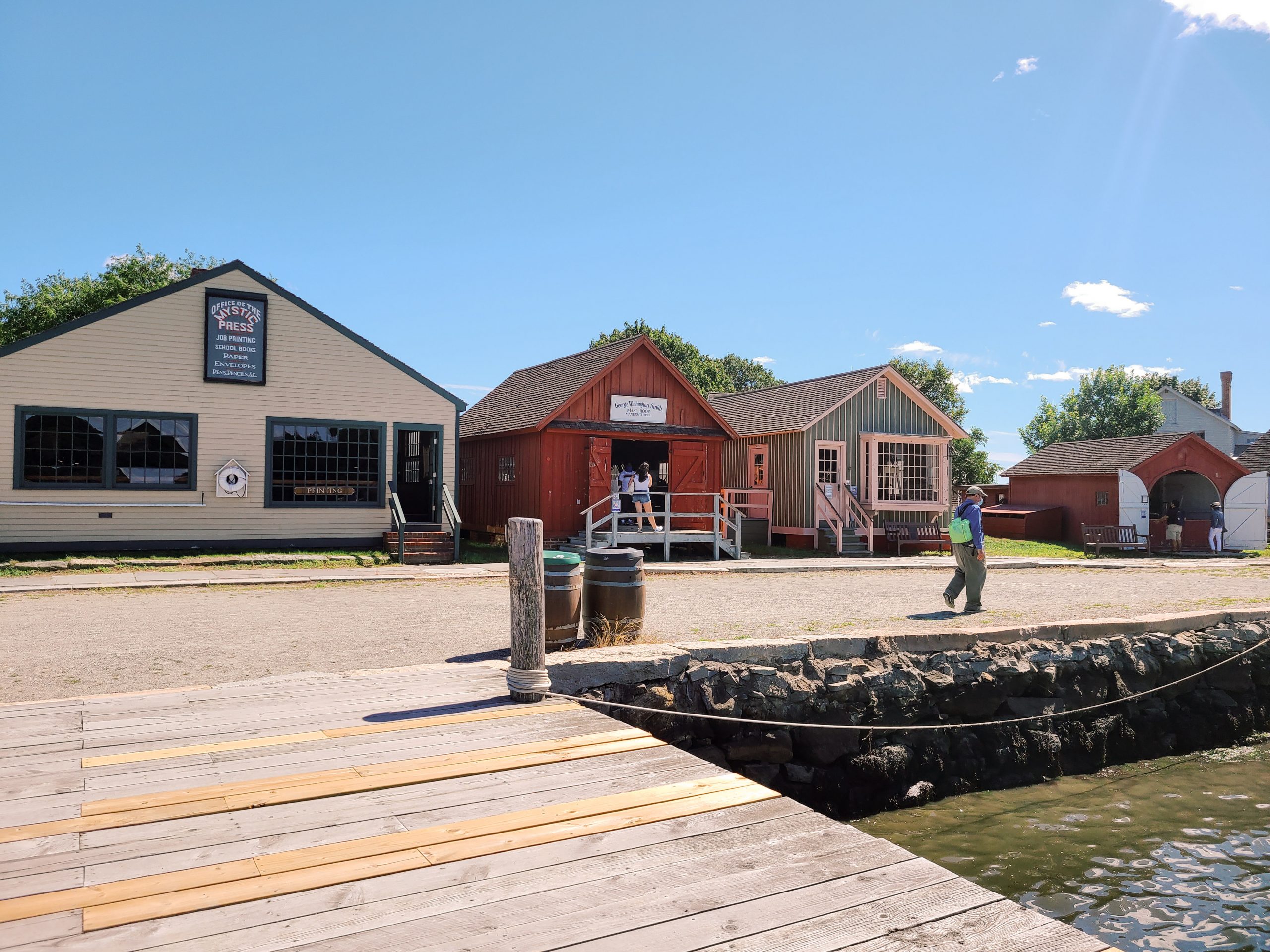 A replica of a seafaring village in Mystic, Connecticut