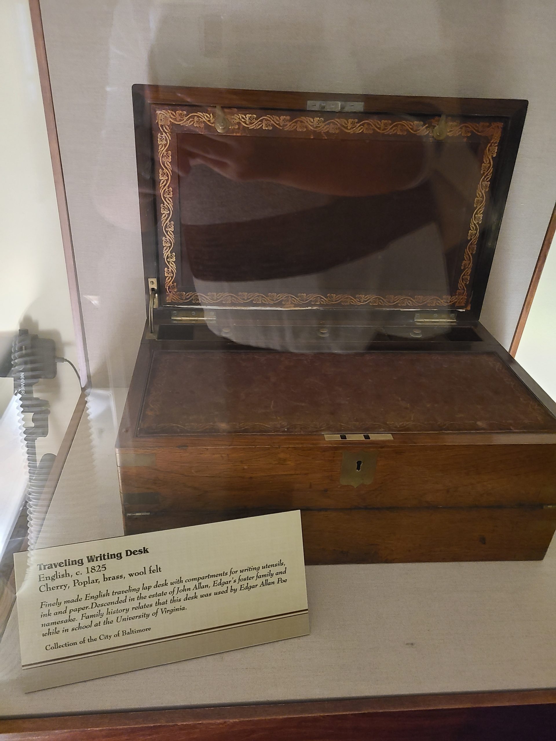 A writing desk believed to have been used by Edgar Allan Poe