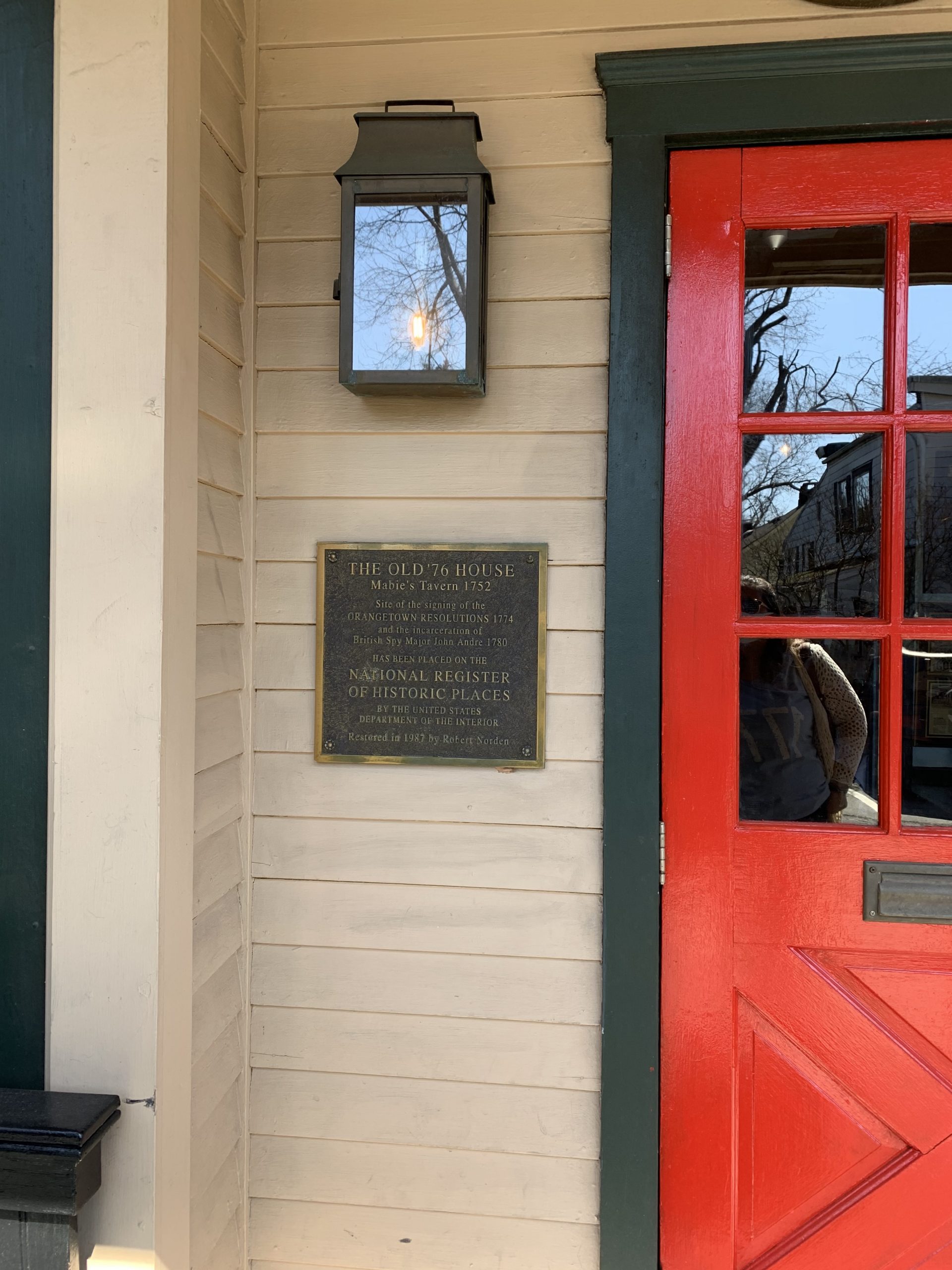 Red door on the Old 76 House