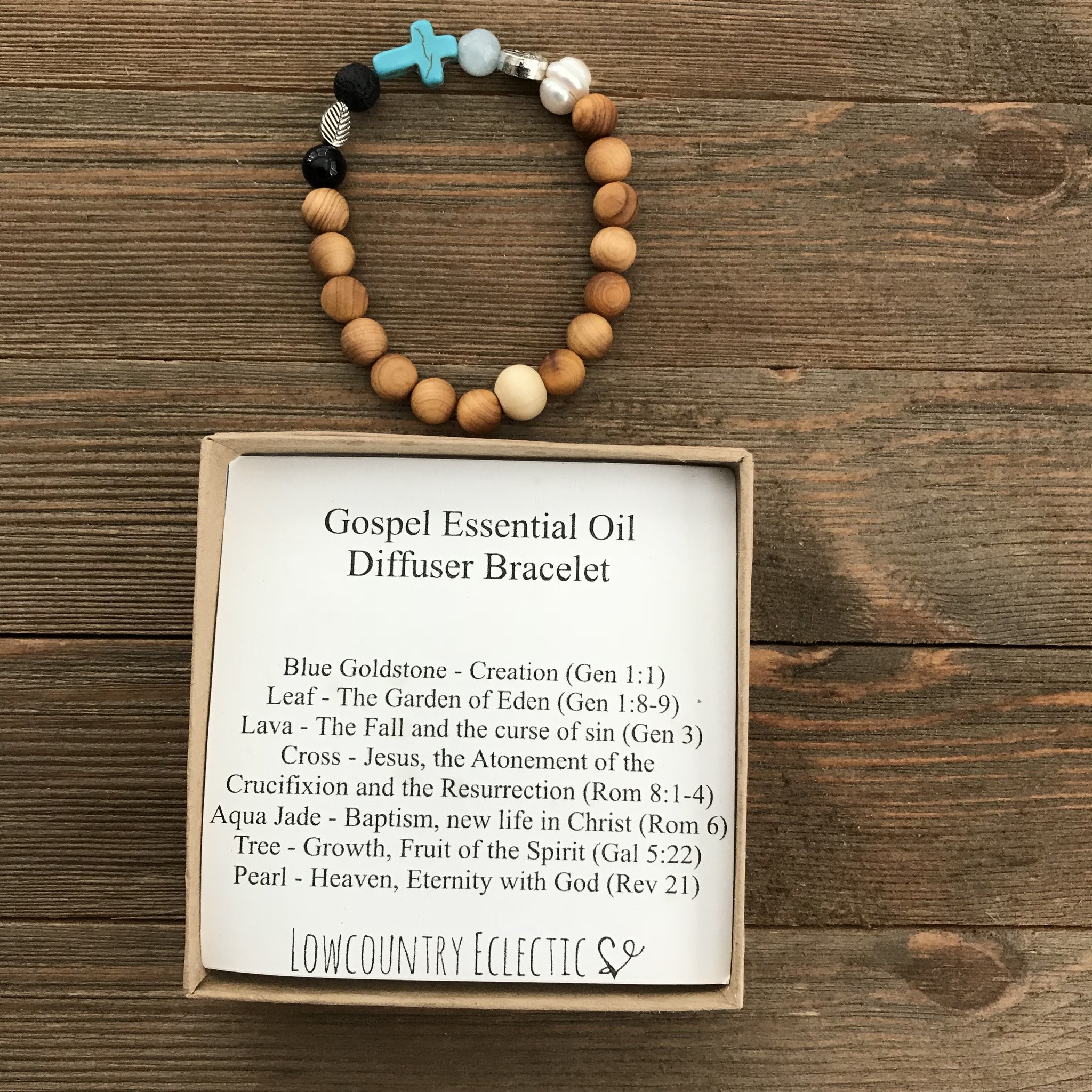 A Gospel Essential Oil Diffuser Bracelet by Low-Country Eclectic