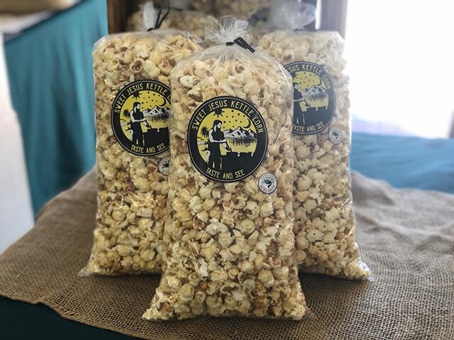 Three bags of kettle corn by Sweet Jesus Kettle Corn