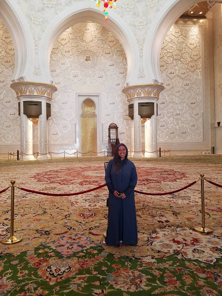 Enormous hand woven rug in a mosque in Abu Dhabi