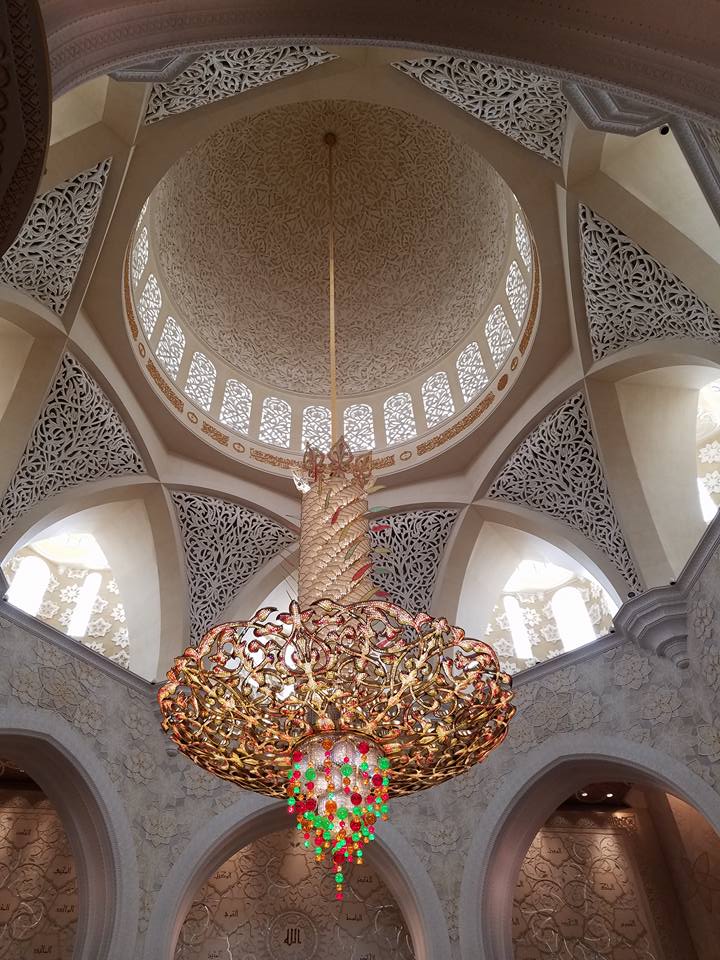 Interior of a mosque in Abu Dhabi