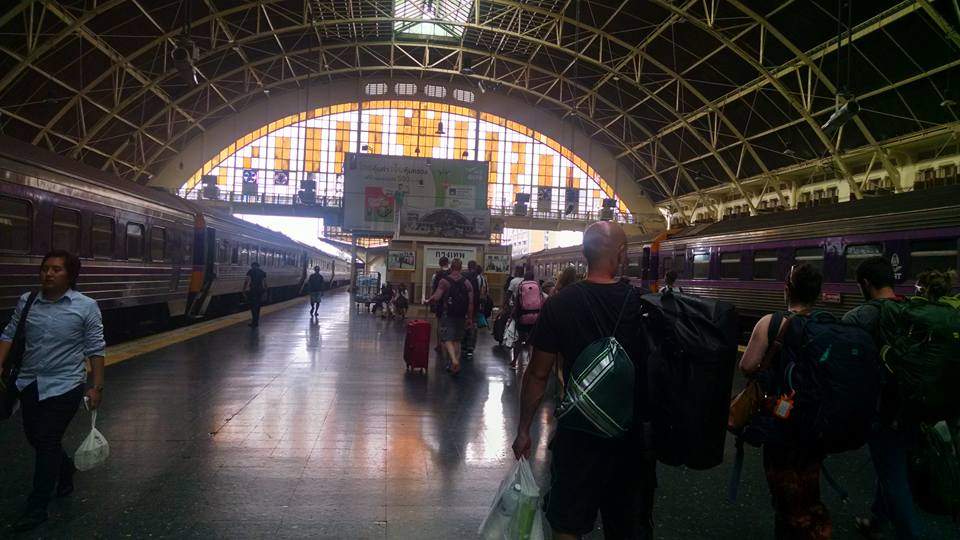 In the Bangkok train station on our way to Chiang Mai