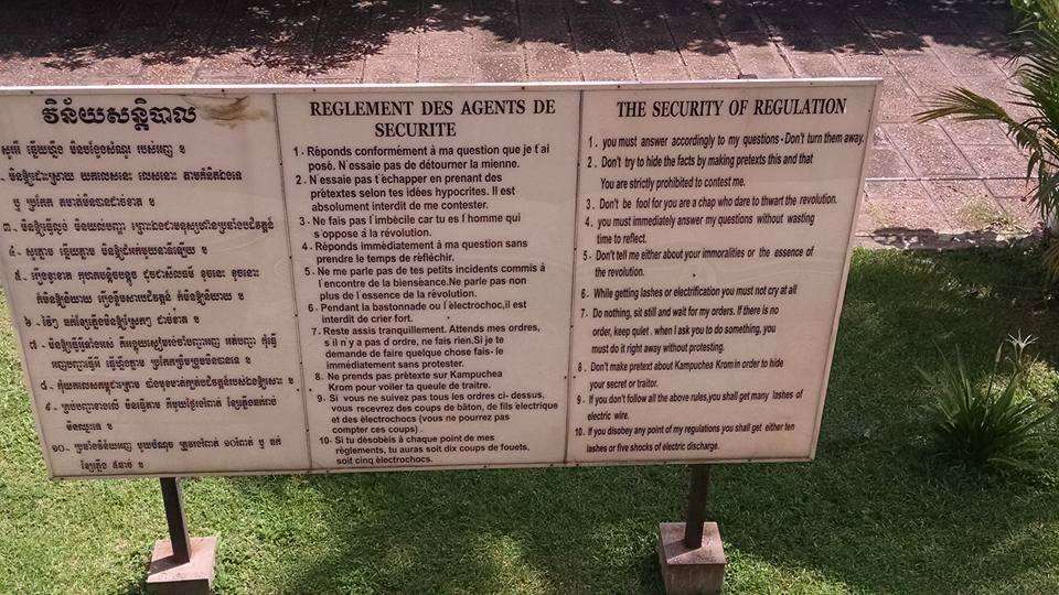 Rules of Tuol Sleng prison